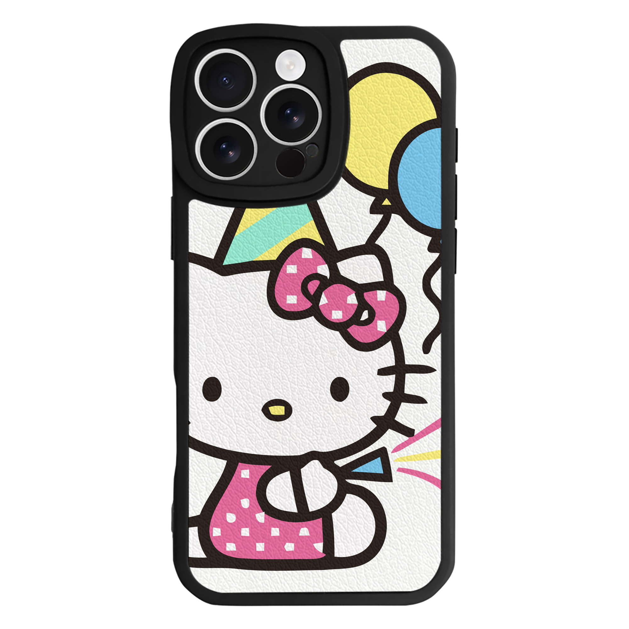 （画像用） Hello Kitty ハローキティ 【iPhone 16シリーズ対応】シリコンスマホケース（レザー調） 材質：シリコン